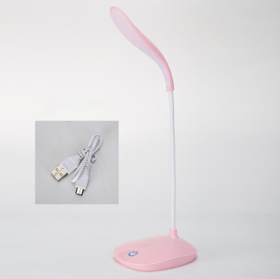 LED lamp rechargable USB small lamp for bedroom table lamp reading lamp night light lamp: Pink