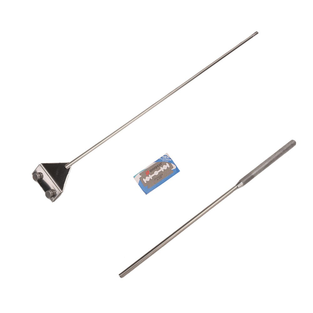 1 Piece Aquarium Window Cleaner Seaweed Scraper Fish Tank Glass Cleaning Brush Stainless Steel Cutter: Size B