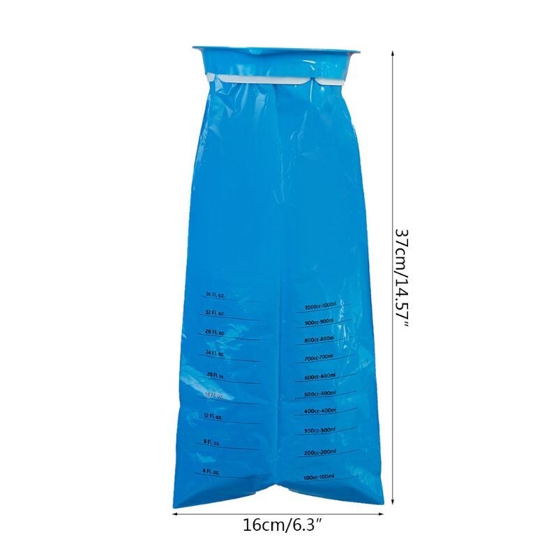 Bolsas desechables para la Emesis, paquete de 45 bolsas para el mareo por movimiento, color azul,