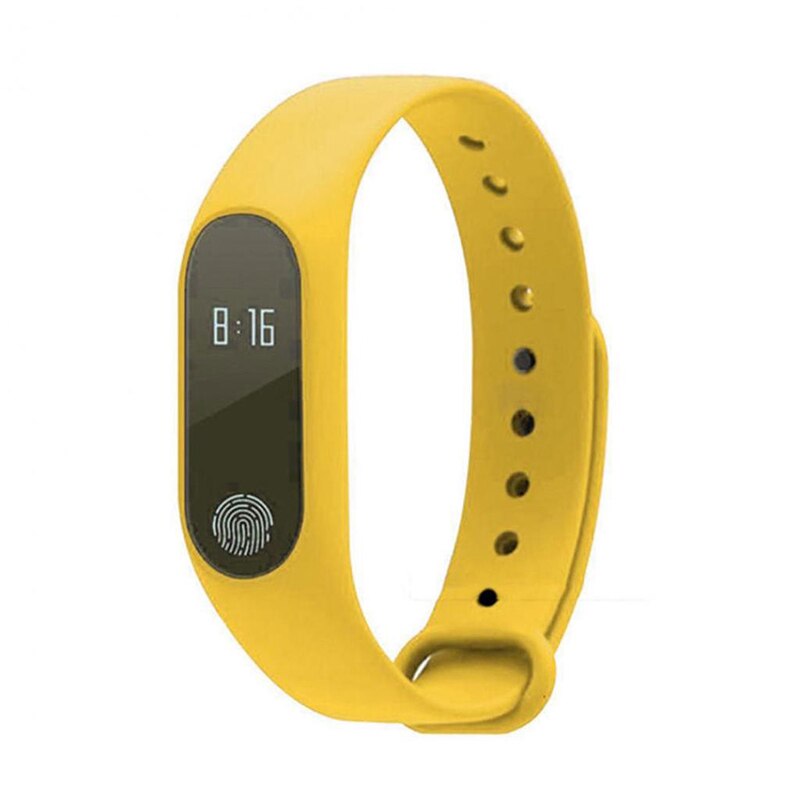 Wristband M2 Smart Bracelet Heart Rate Bracelet Waterproof Sport Fitness Band Stepcount Message Smart Loop Watch Alarm Clock: YELLOW