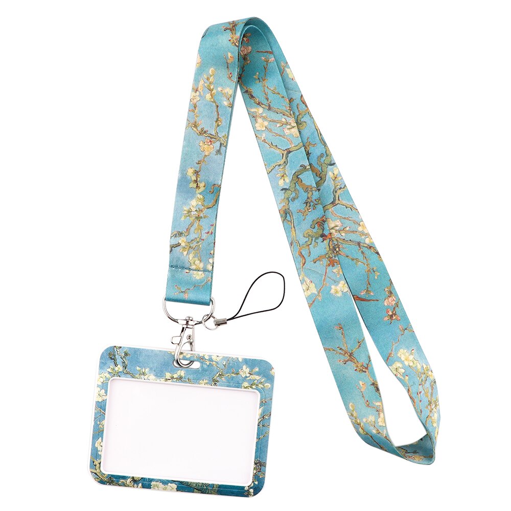 CB101 Mode Bloemen Lanyard Credit Card Id Houder Tas Student Vrouwen Bank Bus Visitekaartje Cover Badge: 11