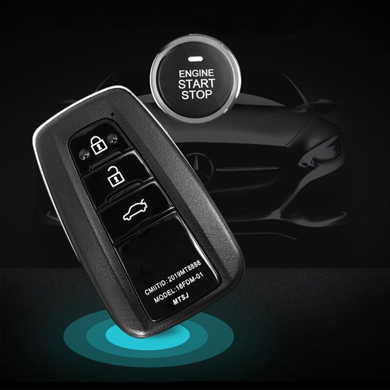 Keyless Start Engine Remote Control Central Lock PKE System Entry Car Alarm With Autostart Button Start Automation Sensor Unlock