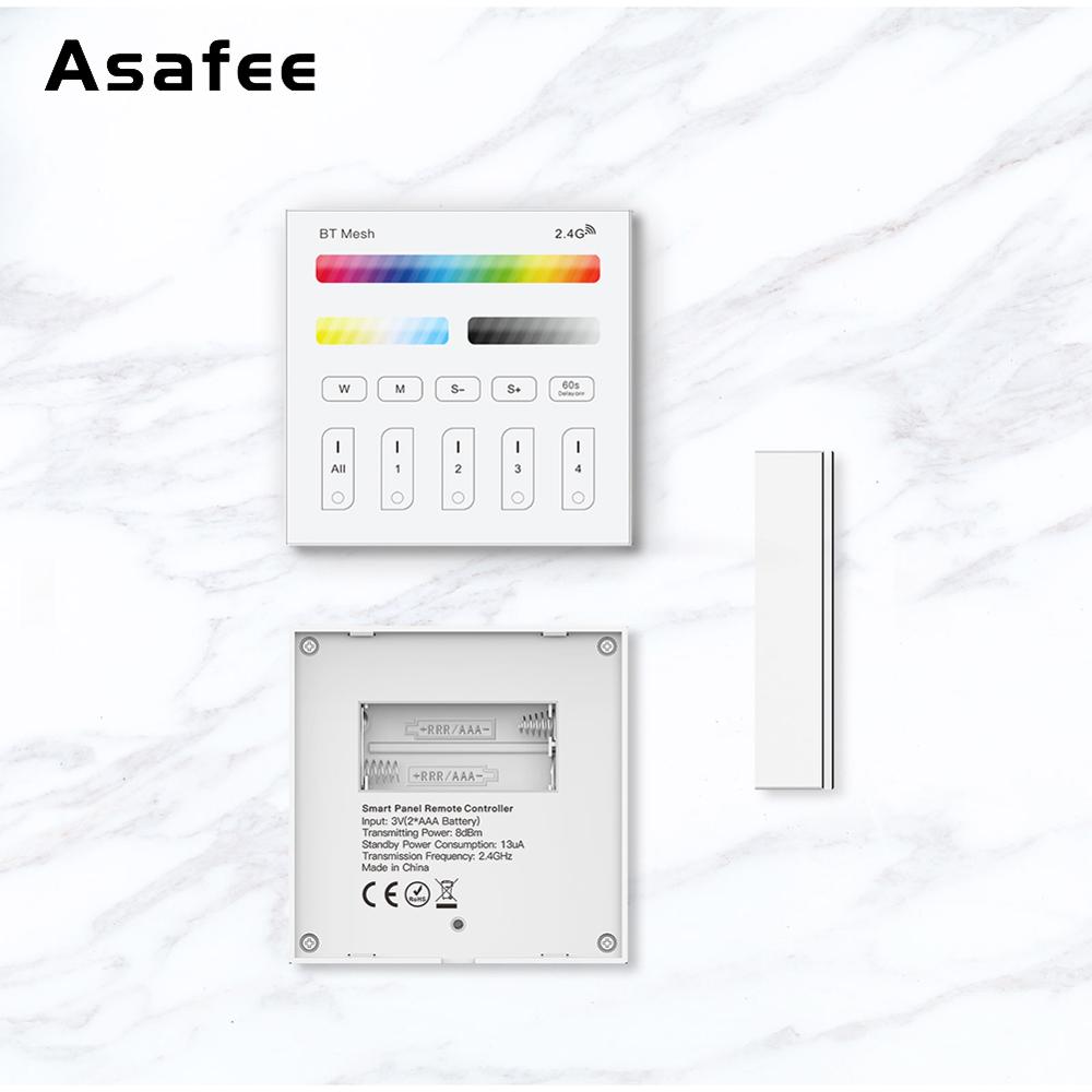 Bluetooth berøringsbryter hvit krystallglass panel led dimmer bt mesh smart berøringspanel fjernkontroll for smart hjem