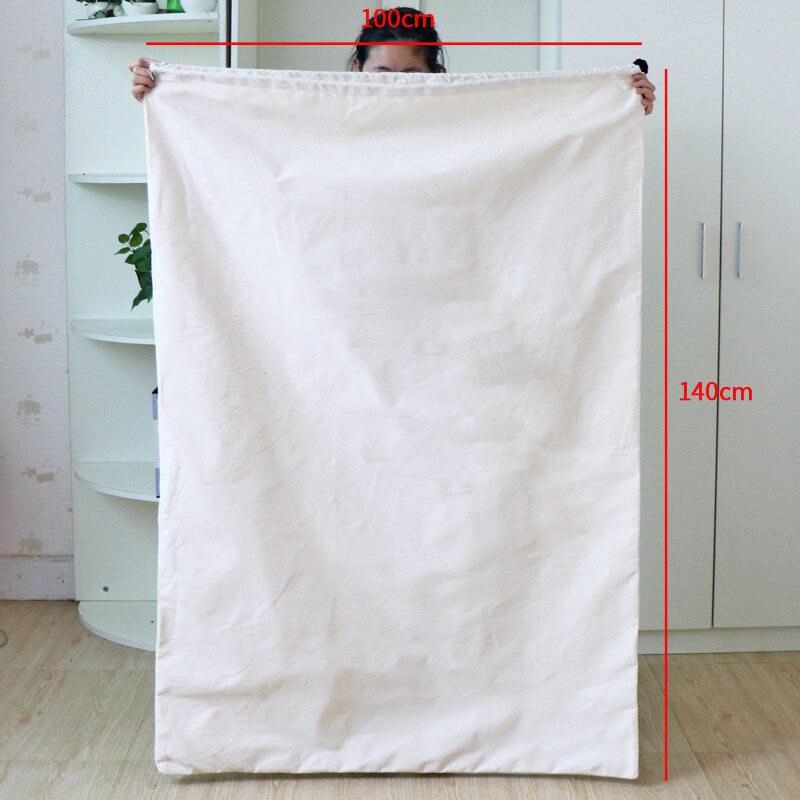 100*140Cm Groen Extra Grote Canvas Zware Waszakken Duurzaam Thicken Opbergtas Closet Organizer Voor Beddengoed dekbedden
