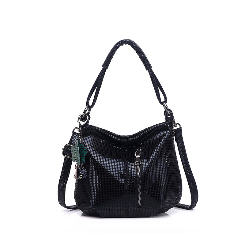 Tonny Kizz small crossbody bags for women leather shoulder bags female handbags solid color ladies tote bag: Black