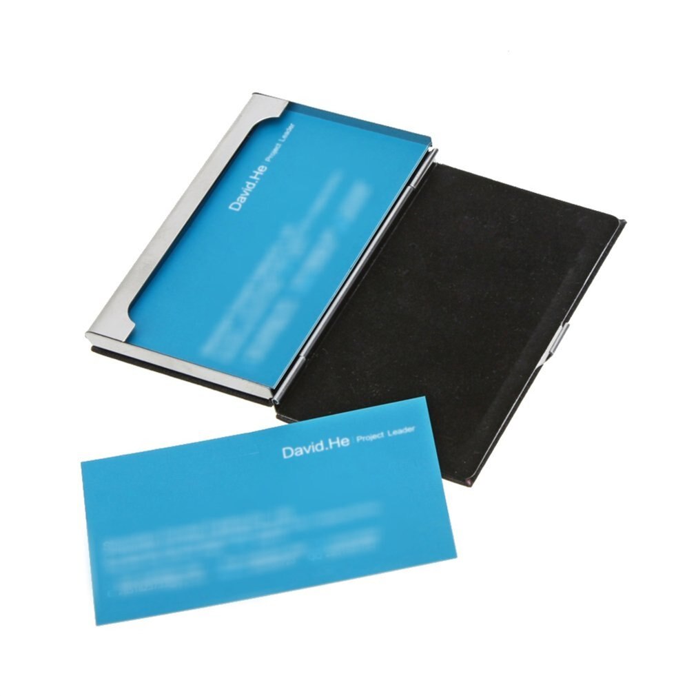 Luxe waterdichte roestvrijstalen pu-leren hoes met vintage bedrijfsnaam id-creditcardhouder