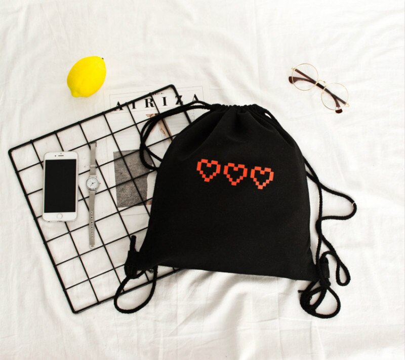 Canvas Trekkoord Tassen Schooltas Voor Tieners Rugzakken Koord Rugzak Winkelen Reistas