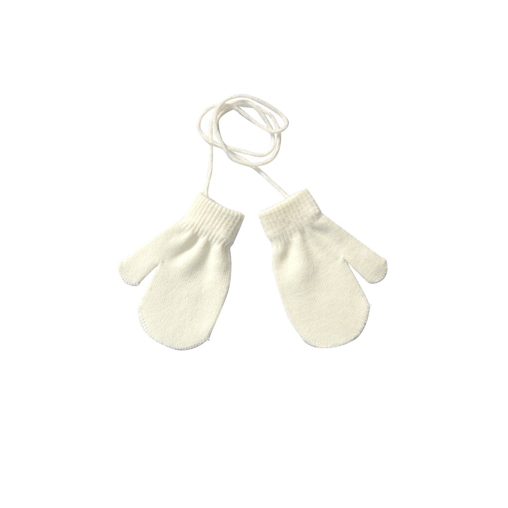 1 paire Bébé Gant Enfants Tricot Mitaine Confortable Enfants Couverture de Doigt avec Ficelle pour enfants En Plein Air Porter