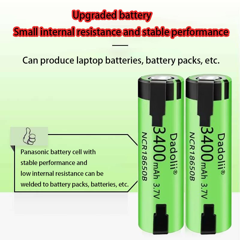18650 lithium-ion rechargeable battery 3.7 V 3400 mAh DIY nickel battery