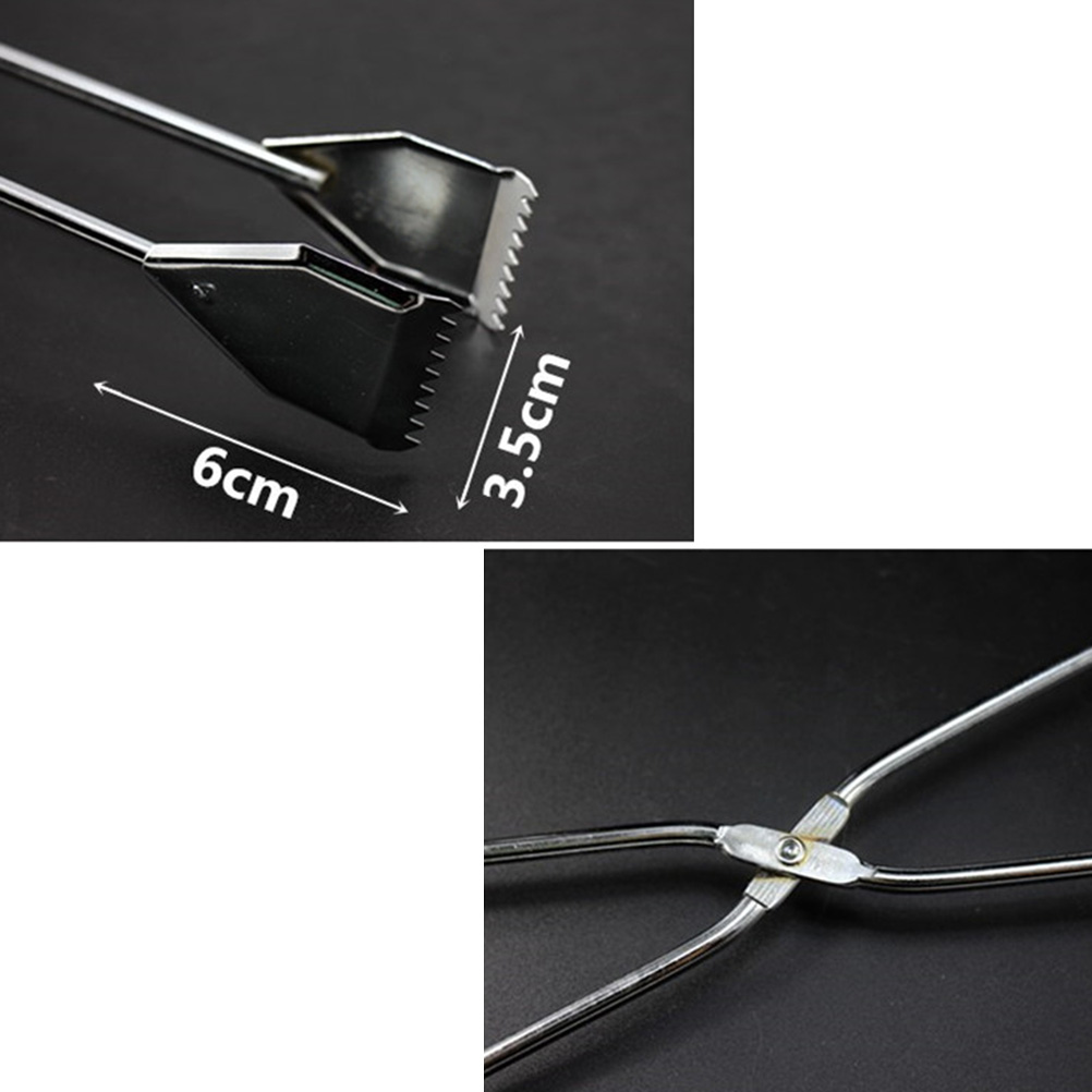 Stainless Steel Pick Up Tool Long Garbage Clip Scissor Shape Portable Tongs Barbecue Accessories Outdoor Gadget Roadsides