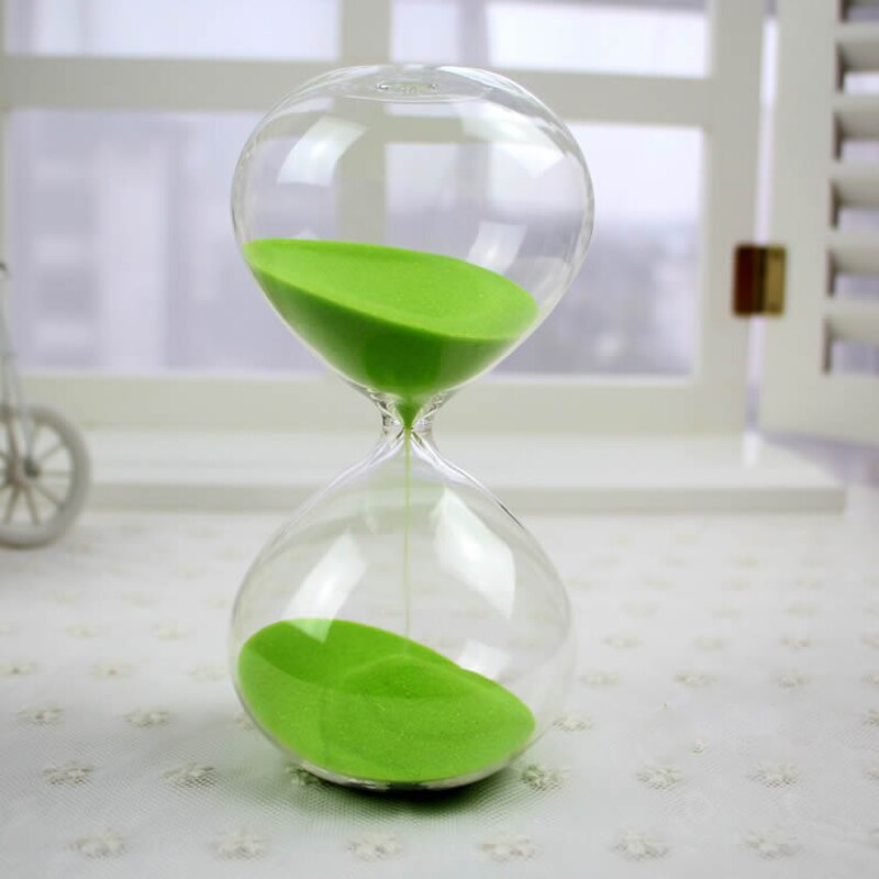 5Min/15Min/30Min Ronde Transparante Zand Zandloper Zandloper Kleur Zand Timer Kamer Decoratie Rode, groen, Blauw, Roze C