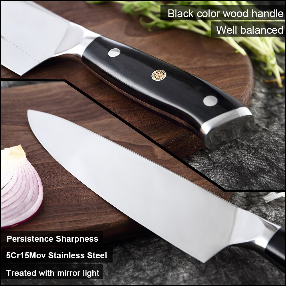 Xituo premium kjøkkenkniv sett høyytelses skarpt blad tysk stål kokkekniv verktøy santoku kniv hjemmelaget matlagingsverktøy