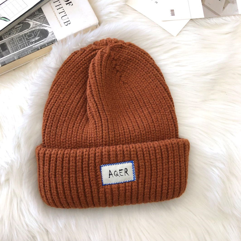 Enorme cappello di lana donna inverno addensare berretti circonferenza della testa grande cappello freddo cappello di lana spesso cappello lavorato a maglia fuori misura: cammello