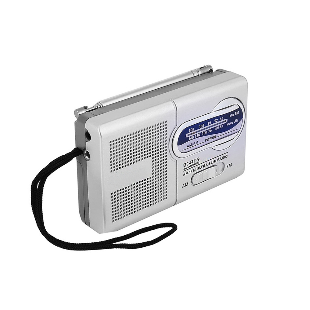AM FM Radio Multi-function Mini Pocket FM Radio Speaker Receiver Telescopic Antenna Radio Receiver BC-R119