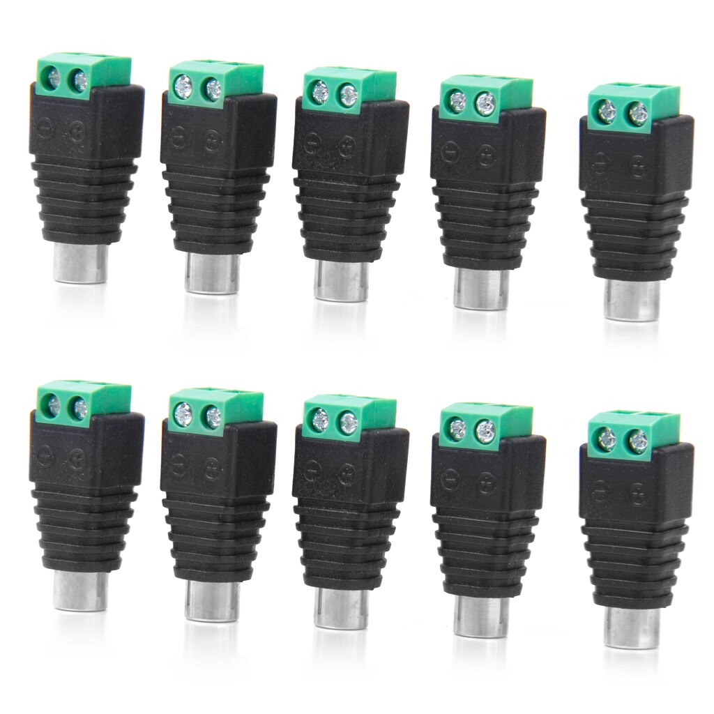 10 X RCA Plug Female Power Cable Adaptor Connector... – Vicedeal