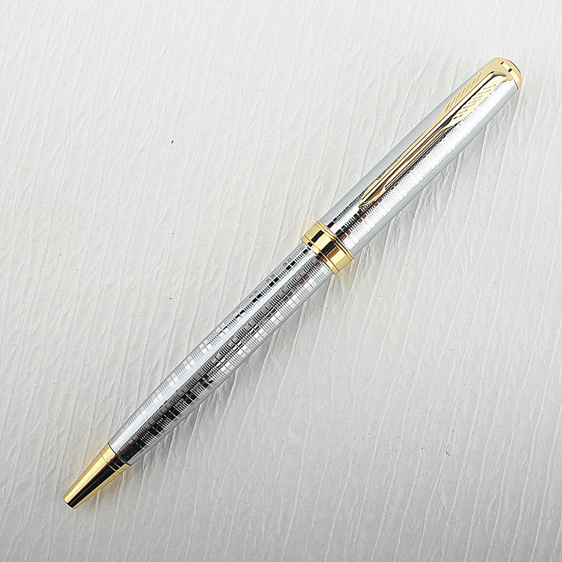 Luxus Metall Rollerball Stift 0,7mm blaue Tinte Stahl Gold Geschäft Signatur Stifte für Schul büro Schreib zubehör Briefpapier