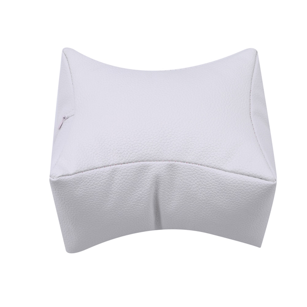 Oreiller en Faux cuir pour Nail Art, repose-pied, repose-main, support d'accoudoir, doux, outils de manucure: WHITE