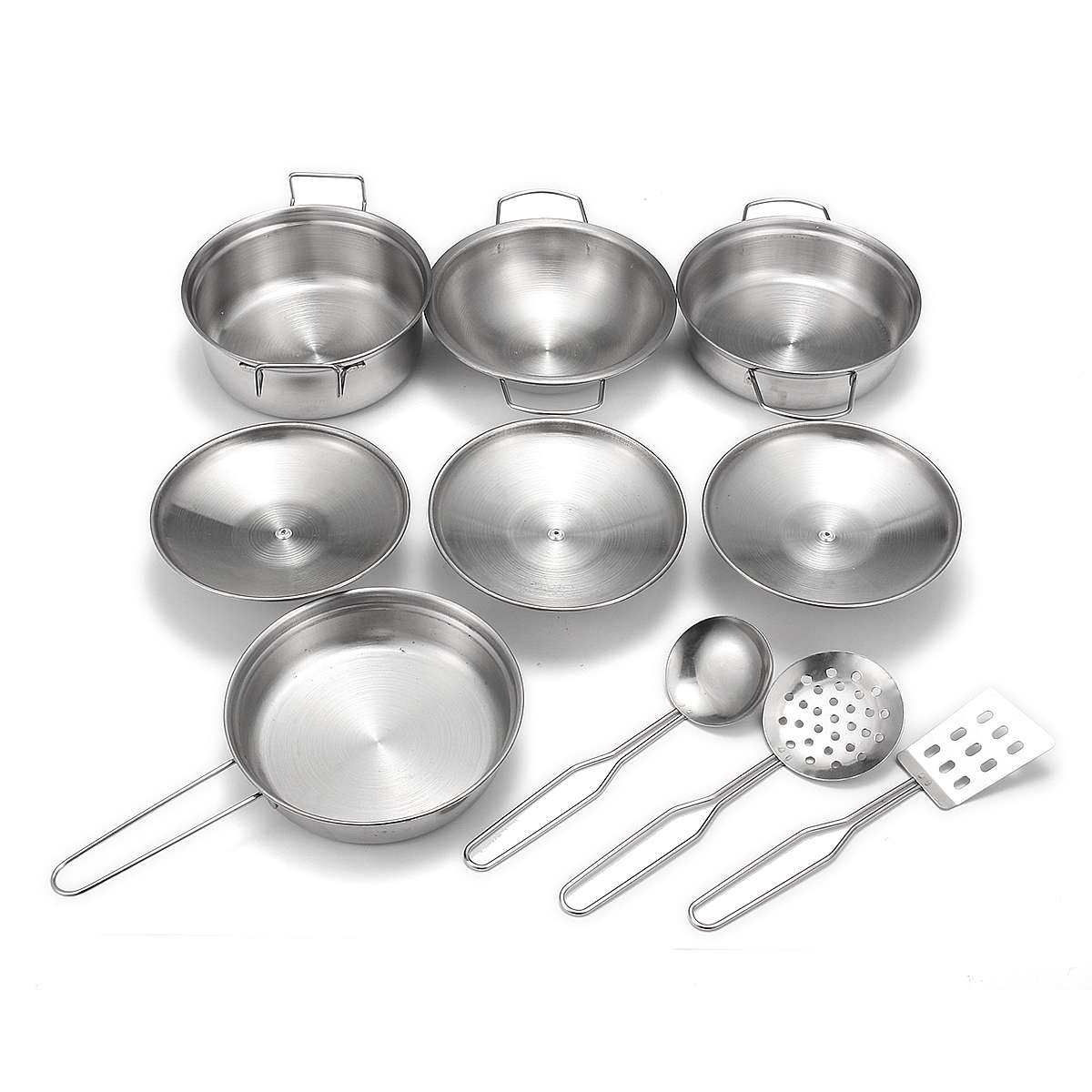 Kinder-Küchengeschirr-Set Aus Edelstahl – 20-teilig Mit Töpfen, Pfannen, Löffel & Schürze, Realistisches Rollenspiel, Ab