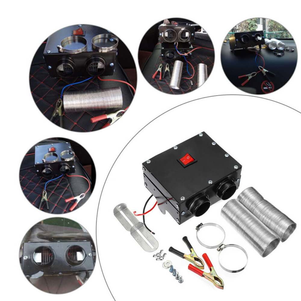Descongelador negro de 24V, accesorios de calentador rápido, Interior de coche eléctrico