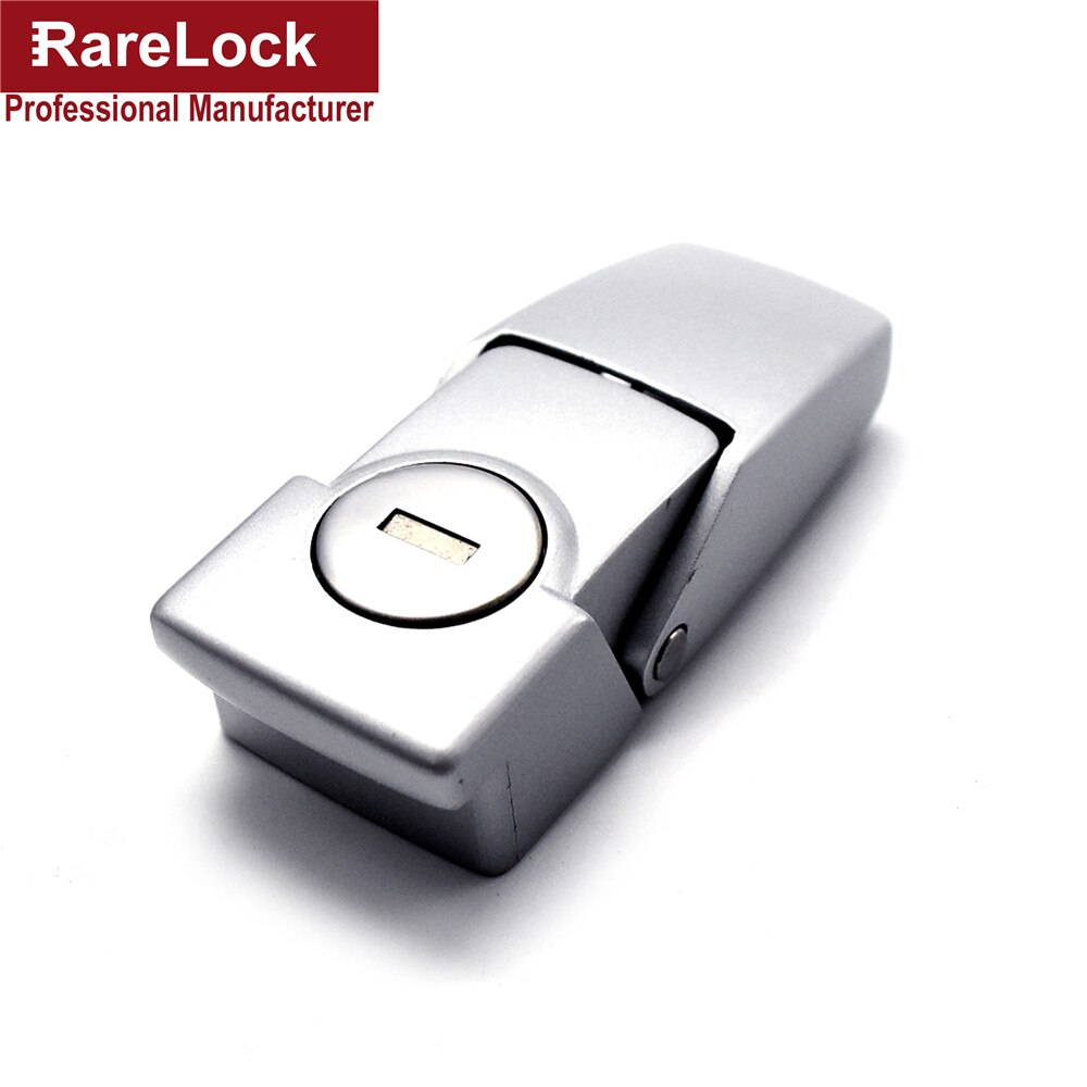 LHX BJA57-2 Silver Hasp Lock 32mm*76mm Spring 2 keys Dustproof Sliding Door Simple Convenience Window Cabinet Locks Cerradura