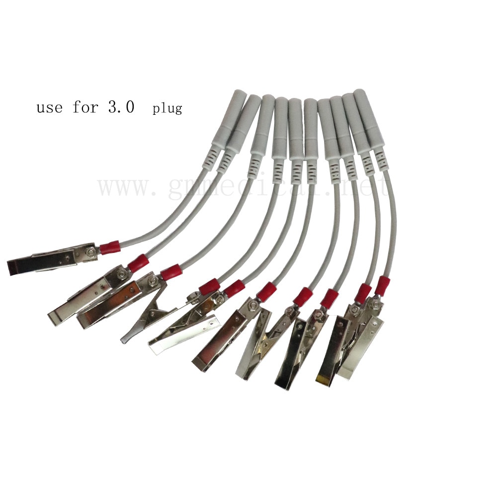 Veterinaire clip adapter kabel, te gebruiken met EKG kabel met 3.0 plug.