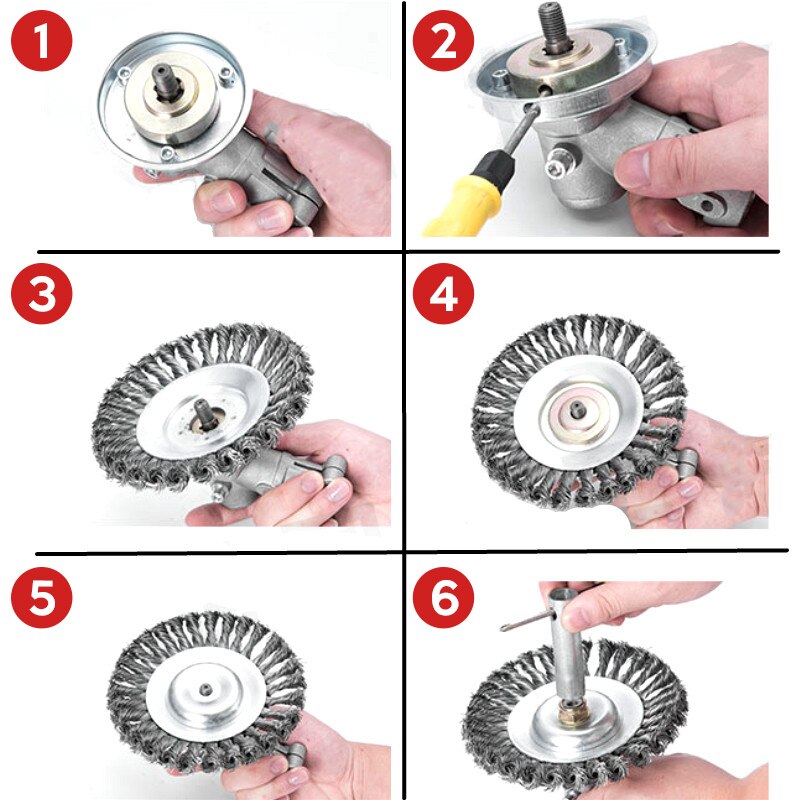 6 Inch Grastrimmer Hoofd Staaldraad Trimmen Hoofd Roesten Bosmaaier Maaier Draad Wieden Hoofd Voor Grasmaaier