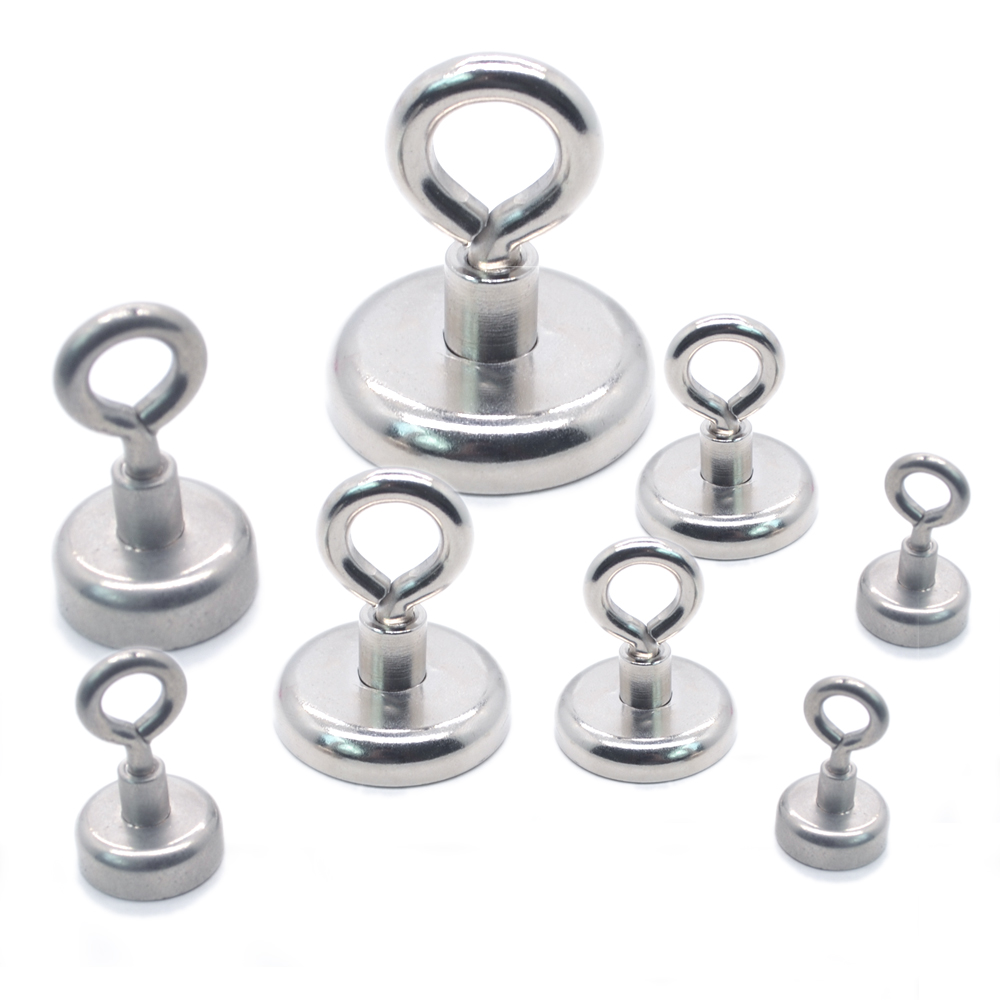Powerful Strong Neodymium Fishing Magnets Super Power Salvage Search Magnetic Hook Sea Fishing Rare Earth Magnets Salvage Rings