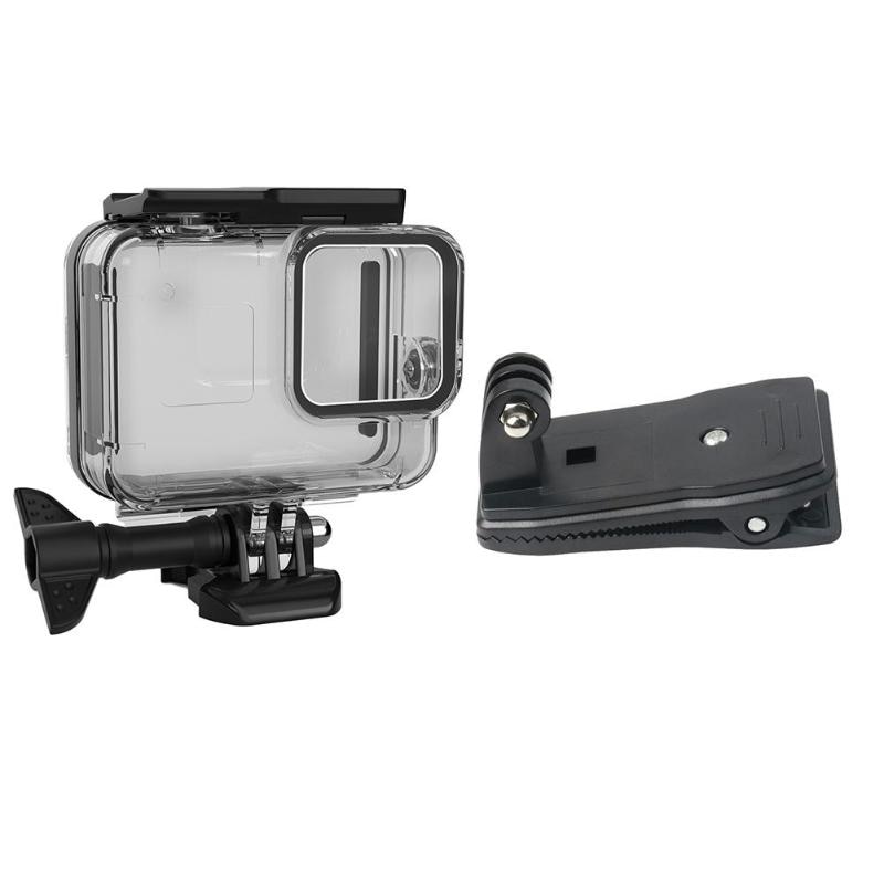 60m undervands vandtætte etuier beskyttende skal til gopro hero 8 sort: C