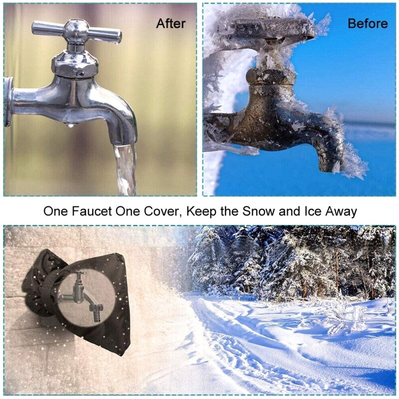 2Pack Garden Outdoor Tap Cover Larger Tap Protector From Frost Winter Keep Warm H55A