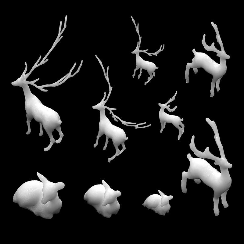 1 Pack 3D Mini Deer Jellyfish Epoxy Resin Filling Material Mushroom Ocean Ornaments Resin Crafts Making Handmade Decoration: B-9pcs