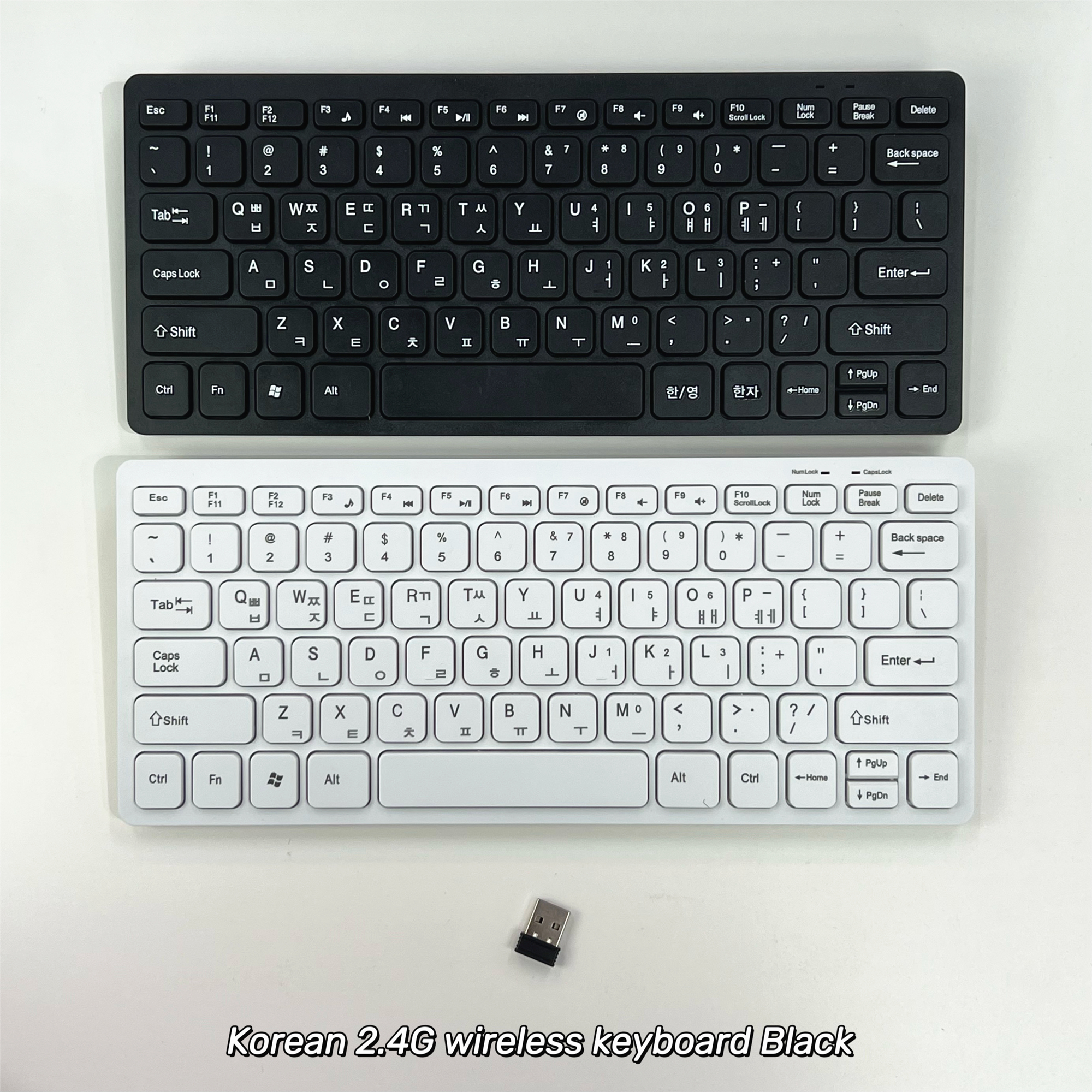 Korean 2.4G Wireless Keyboard and Mouse Protable Mini Keyboard Mouse Combo Set For Notebook Laptop Mac Desktop PC Computer