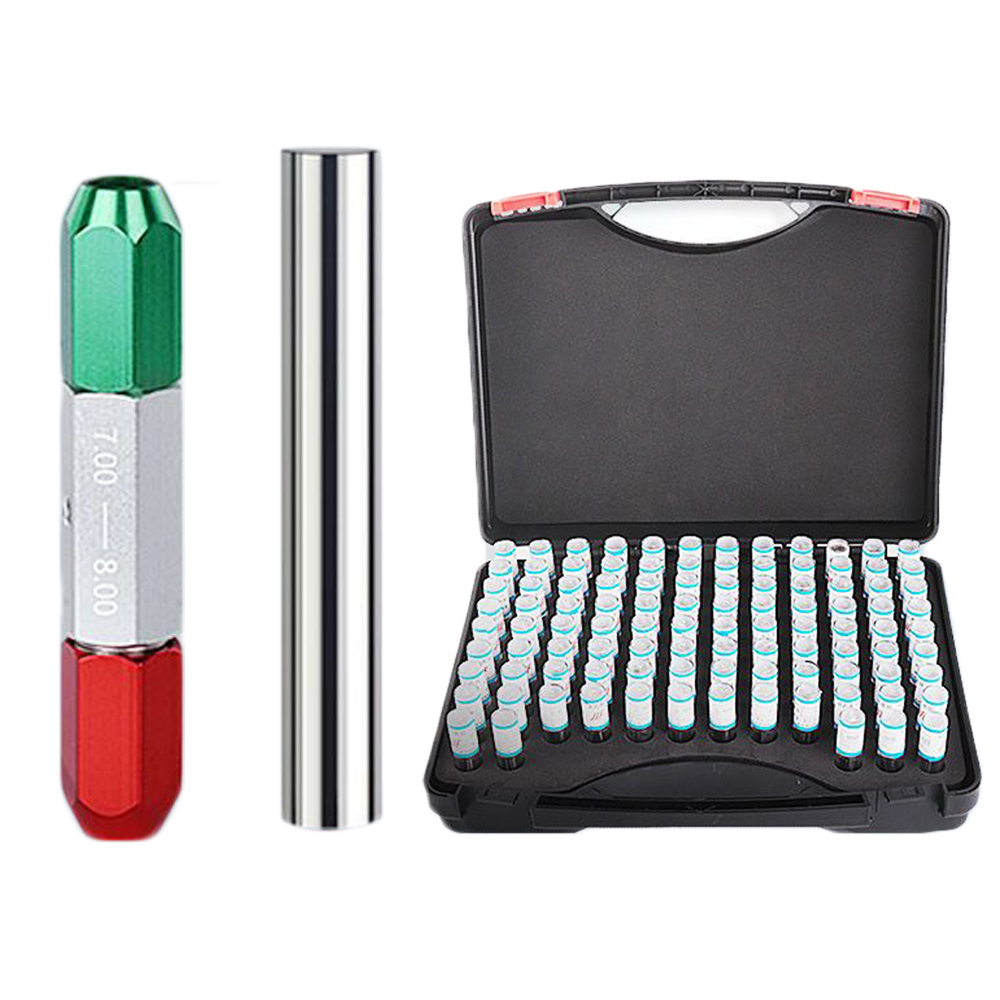 51/101 pces passo 0.01mm medidor de pino de aço de precisão 1.00-2.00mm 0.5-1mm medidor de plugue suave conjunto de medidor de furo ferramenta de medição de pino