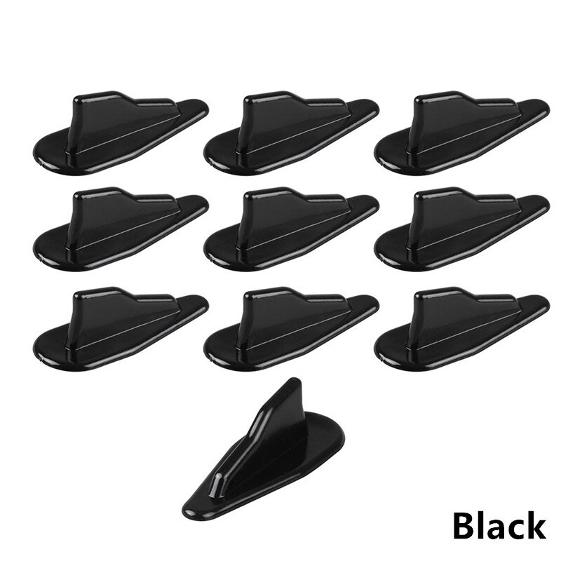 10Pcs Universal ABS Black Shark Fin Carbon Fiber Shark Fin Tail Fin Spoilers & Wings for Camry Lexus Is250 Etc Most Model: 10PCS Black