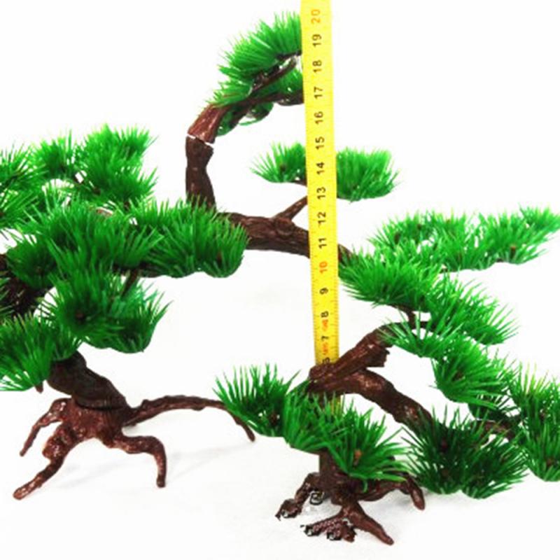 artificiel en plastique pin arbre Aquarium décor Rock bonsaï ornement Aquarium rocaille accessoires maison bureau hôtel décoration