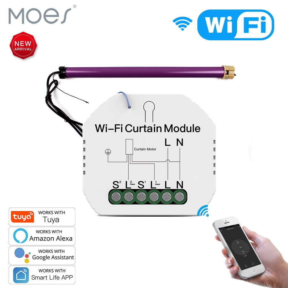 Wifi mini smart gardin switch modul rullegardiner lukker motor smart life tuya app fjernbetjening arbejde med alexa google hjem