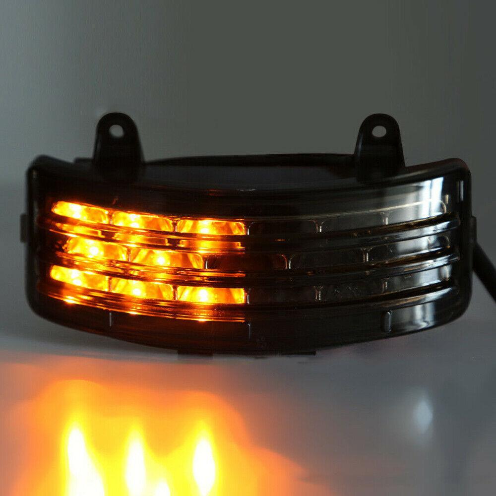 Tri-Bar Splash Guard LED Tail Brake Turn Signal Light for Harley Touring Street Glide