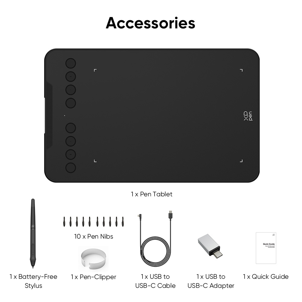 XPPen Deco Mini7 V2 Graphics Tablet 7*4.3 inch Digital Drawing Tablet 8 Key for Android Windows Mac Signature Online Learning: Default Title