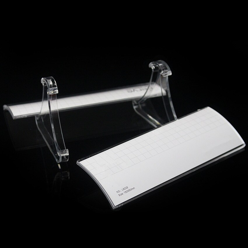 Plastic Acrylic Display Holder Stand Paper Name Card Plate Label Sign Two Types Faces On Desktop Clear Reusable Detachable 10pcs