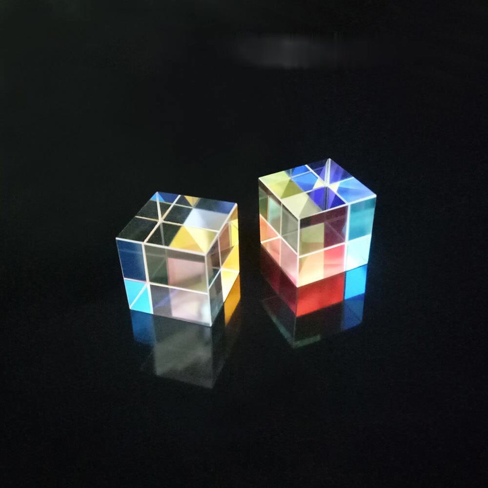 Prisma óptico cúbico de ciencia para fotografía, Prisma Hexahedral para decoración del hogar, cristal Prisma