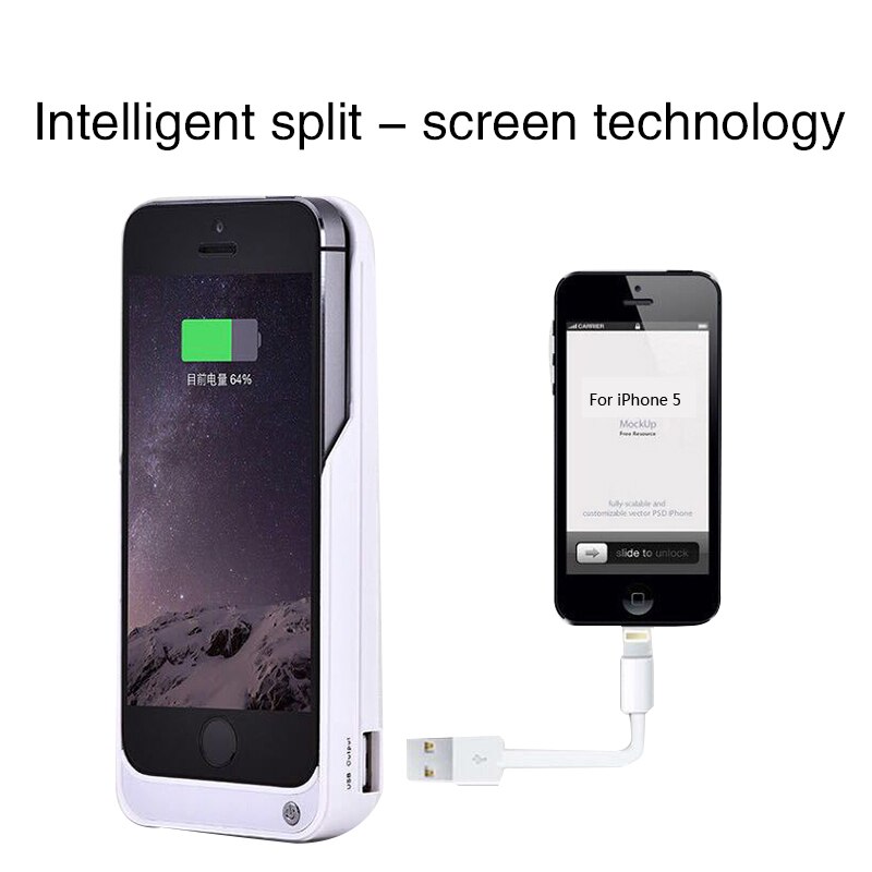 4200mAh Externe Batterie abdeckung power bank Fall Für iPhone 5 5s SE Backup Ladegerät Fall bateria externa Telefon batterie Ladegerät Fall