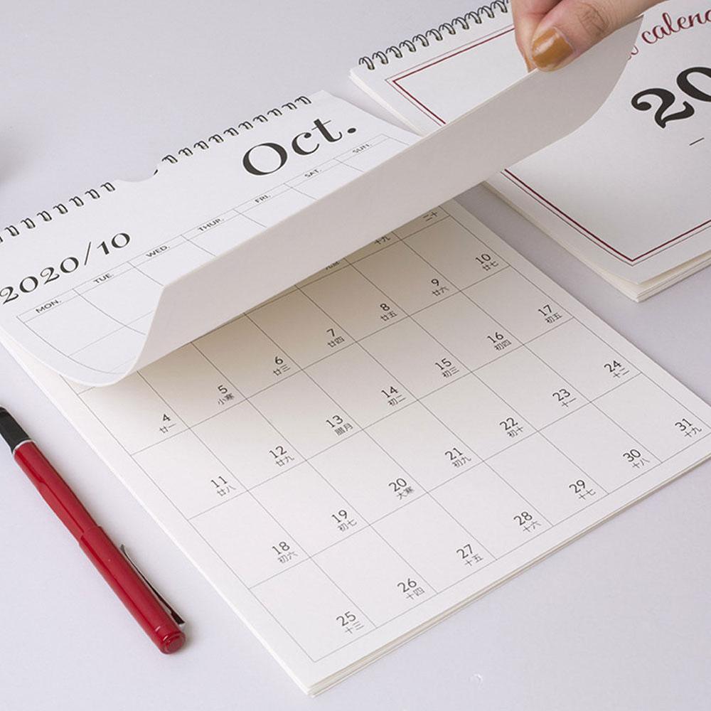 Simpel vægkalender ugentlig månedlig planlægning dagsorden arrangør hængende kontorplanlægger dagligt hjem vægplan kalender  u7 v 3