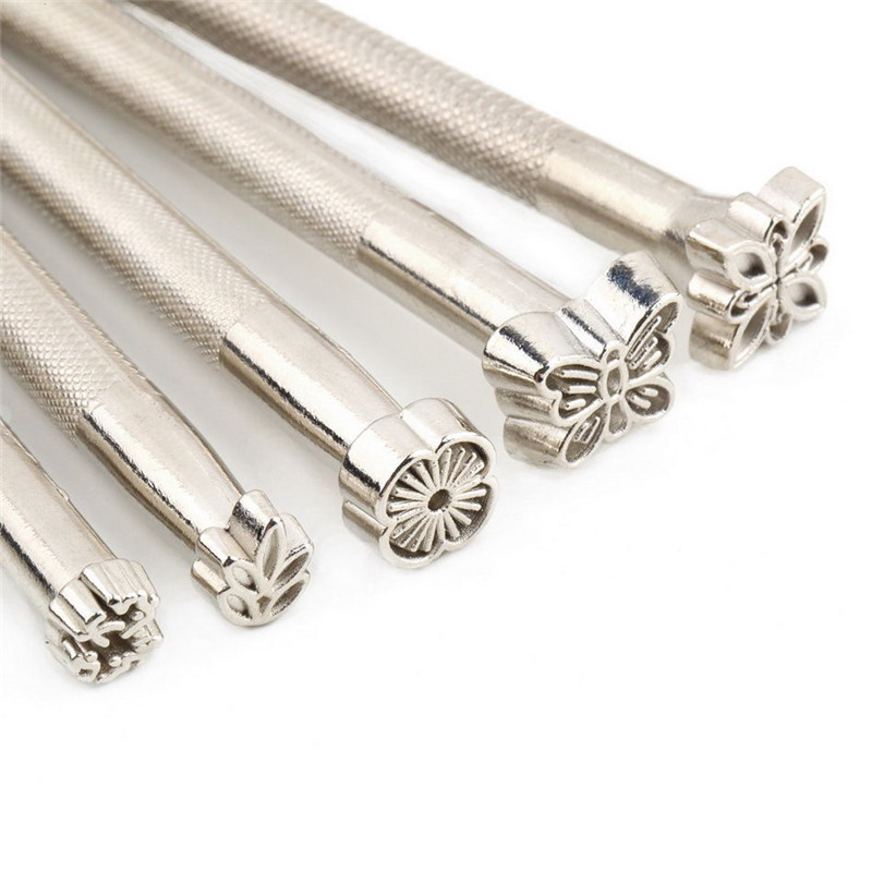 20 unids/set de herramientas para hacer sillas de cuero tallado sellos para manualidades metal duradero tallado en cuero sellos para manualidades Punch