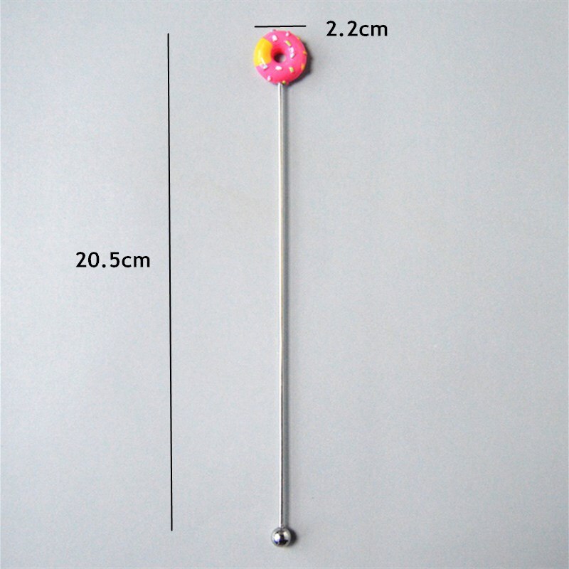 donut fork spoon coffee blender household kitchen stainless steel fork spoon tool kitchen accessories supplies: Rose red blender