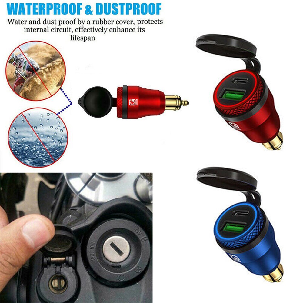Buchse Energie Adapter Stecker Für BMW Motorrad Hella Aluminium Wasserdicht Typ C Zubehör