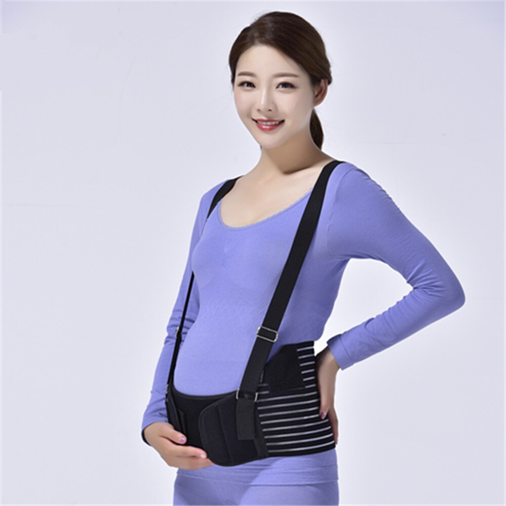 Gravid bomull som andas gravida kvinnor magstöd magbälte graviditetsskydd stöd magband prenatal bandage: Xl / Svart 2