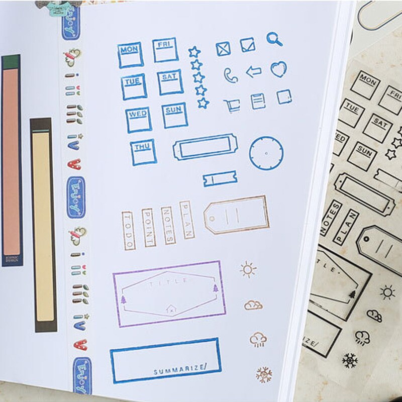 Office Label Transparent Clear Silicone Stamp DIY Scrapbooking/Photo Album Decorative Clear Stamp Craft Stamps