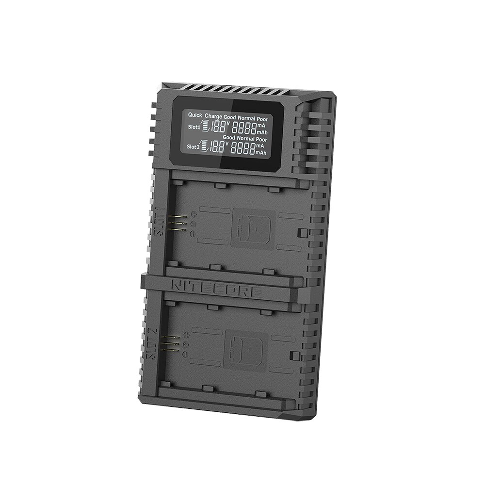 Nitecore USN4 Pro double Slot USB QC chargeur pour Sony a7 III, a7R III, a9 (ILCE-9) compatible avec les batteries de caméra NP-FZ100