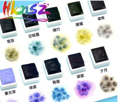 Super Vision Gelaagde Kleur Aquarel Pigment Water Kleur Verf Half Pan Voor Schilderij Tekening