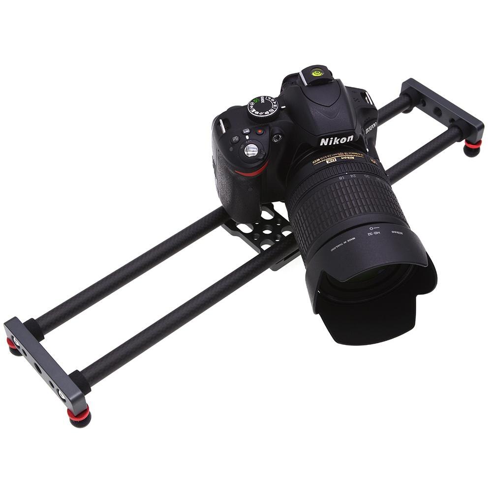 Carbon Fiber Mini Slider Rail Desktop Bearing-type Stabilizer Universal Tripod for Samrtphone Camera