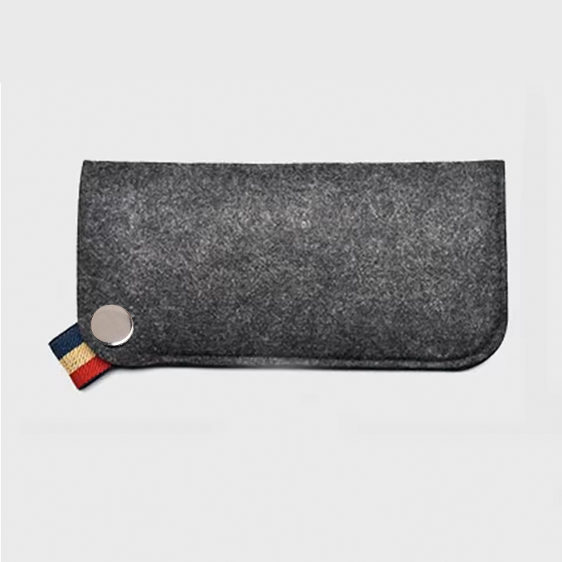 Saco portátil de feltro de lã para óculos de leitura estudante óculos de sol bolsa ao ar livre portátil saco de óculos de sol para óculos saco de cartão de identificação: green